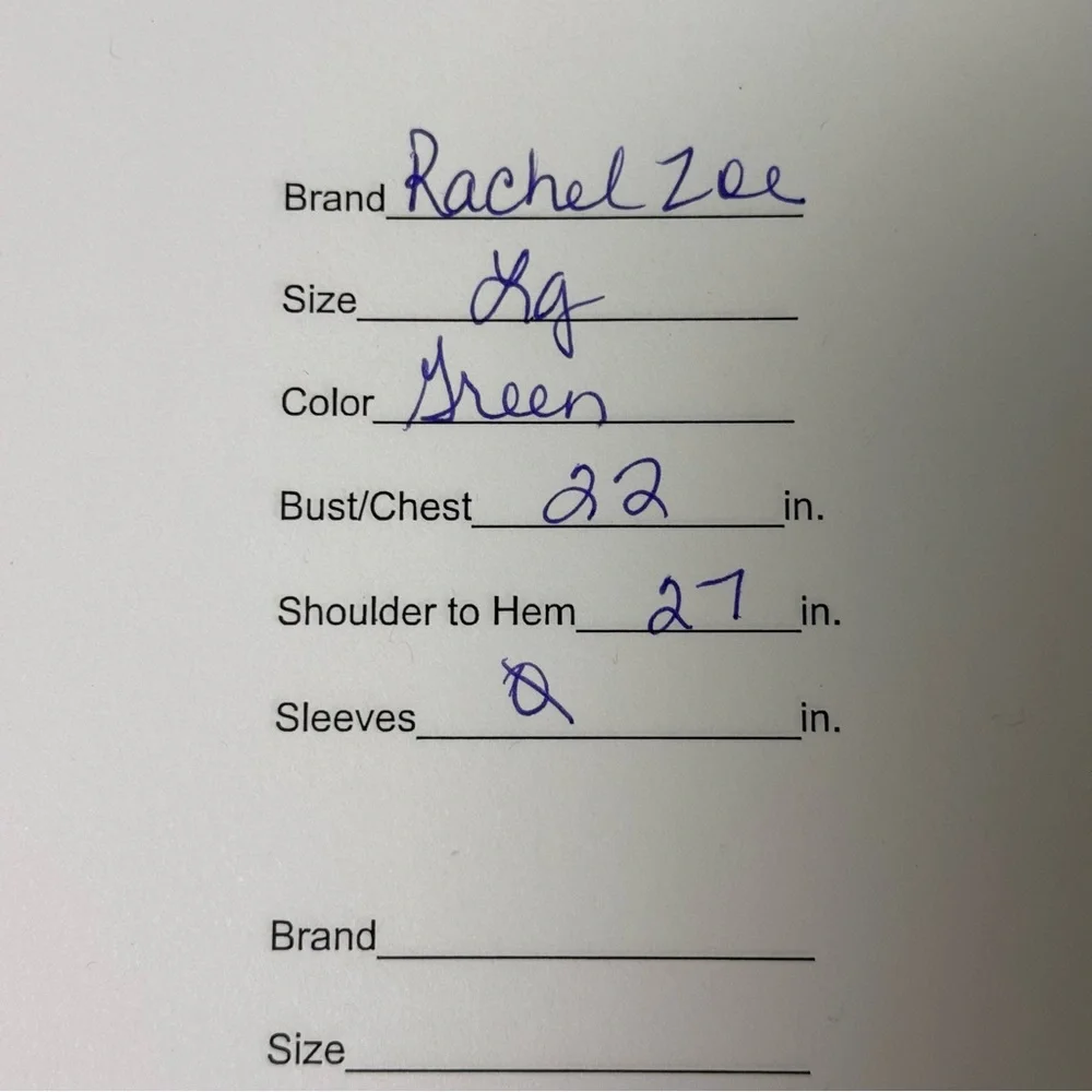 Rachel Zoe Green Paisley Sleeveless Top. Size Large - Picture 10 of 10